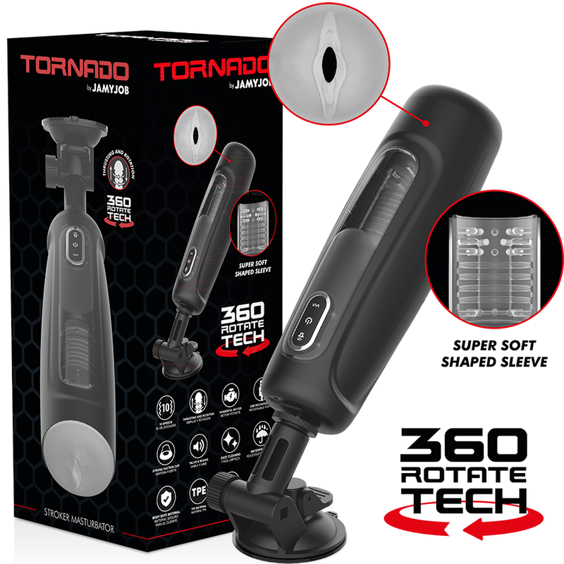 JAMYJOB – Tornado – Masturbateur 360° Rotation & Poussée