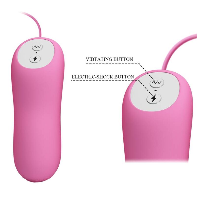PRETTY LOVE – Kit pinces à tétons & œuf vibrant électrostimulation – Rose