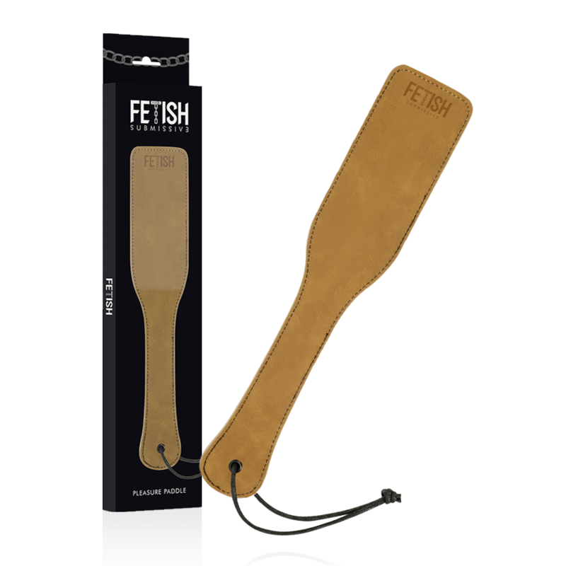 FETISH SUBMISSIVE – Pagaie en cuir végan Jaune ou Rouge