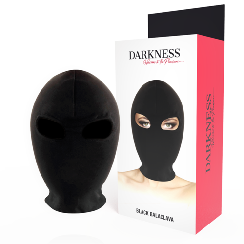 DARKNESS – Masque de soumission spandex noir (yeux ou yeux+bouche)