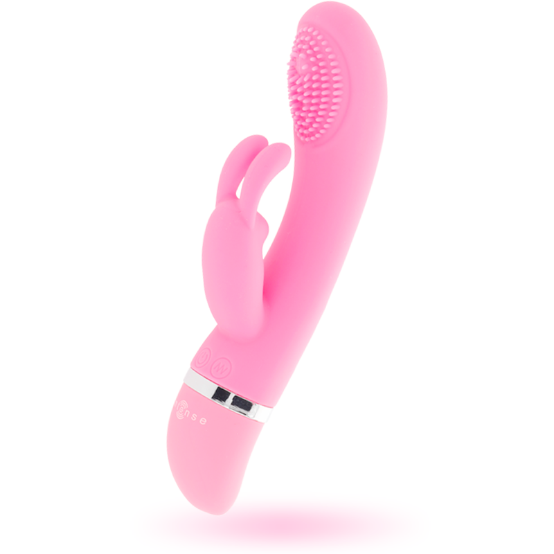 INTENSE – Vibromasseur Lapin Oscillant Susy – Silicone Rose