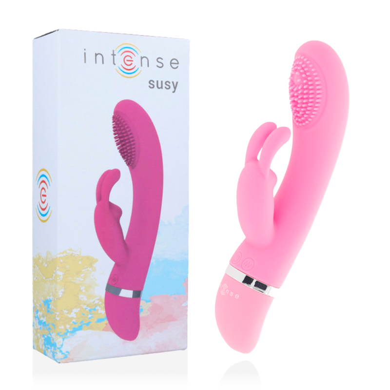 INTENSE – Vibromasseur Lapin Oscillant Susy – Silicone Rose
