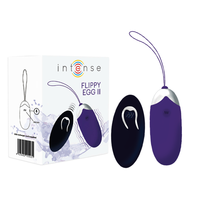 INTENSE – Flippy II – Œuf vibrant avec télécommande – Violet, Rose ou Noir