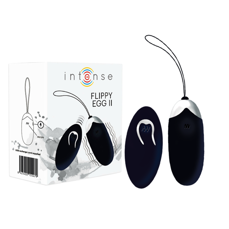 INTENSE – Flippy II – Œuf vibrant avec télécommande – Violet, Rose ou Noir
