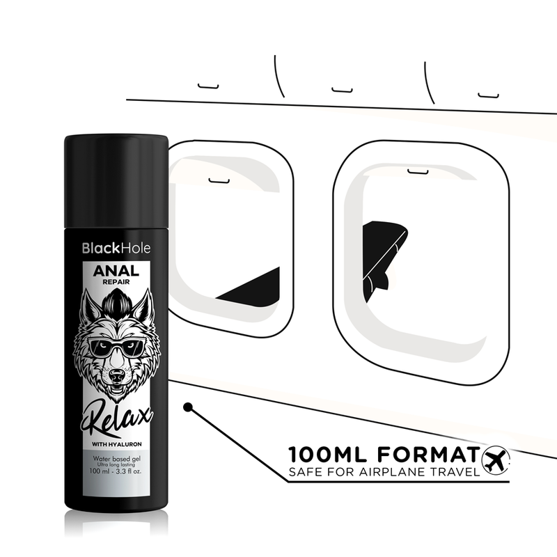 BLACK HOLE – Gel Anal Réparateur à l’Eau avec Acide Hyaluronique – 30 ml / 100 ml