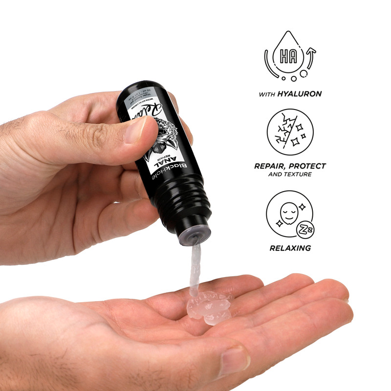 BLACK HOLE – Gel Anal Réparateur à l’Eau avec Acide Hyaluronique – 30 ml / 100 ml