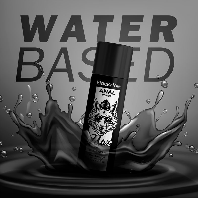 BLACK HOLE – Gel Anal Réparateur à l’Eau avec Acide Hyaluronique – 30 ml / 100 ml