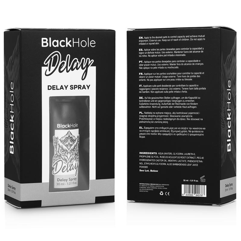 BLACK HOLE – Spray Retardateur Study Forte – 30 ml