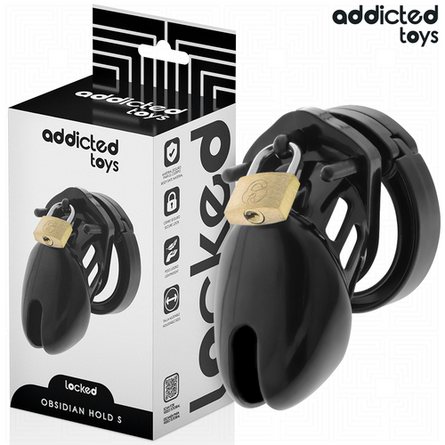 ADDICTED TOYS LOCKED – Cage de chasteté Obsidian Hold – Taille S