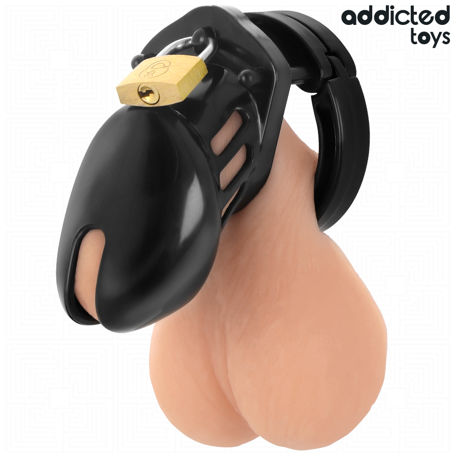 ADDICTED TOYS LOCKED – Cage de chasteté Obsidian Hold – Taille S
