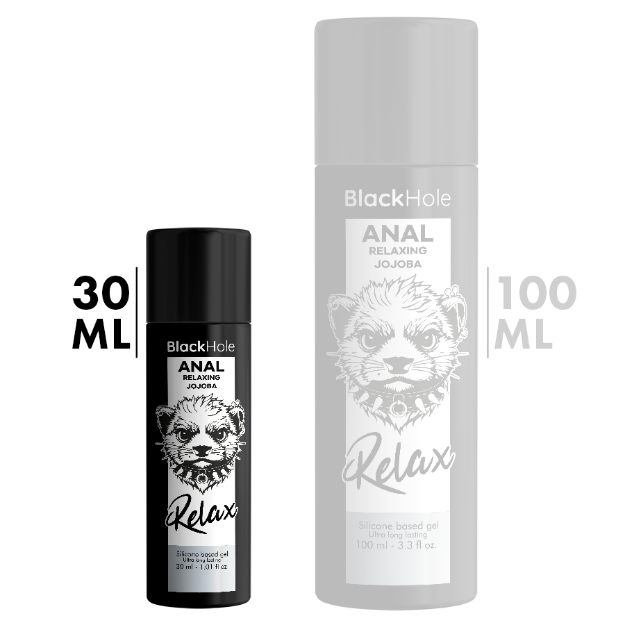 BLACK HOLE – Gel Anal Relaxant au Jojoba (Base Silicone) – 30 ml / 100 ml
