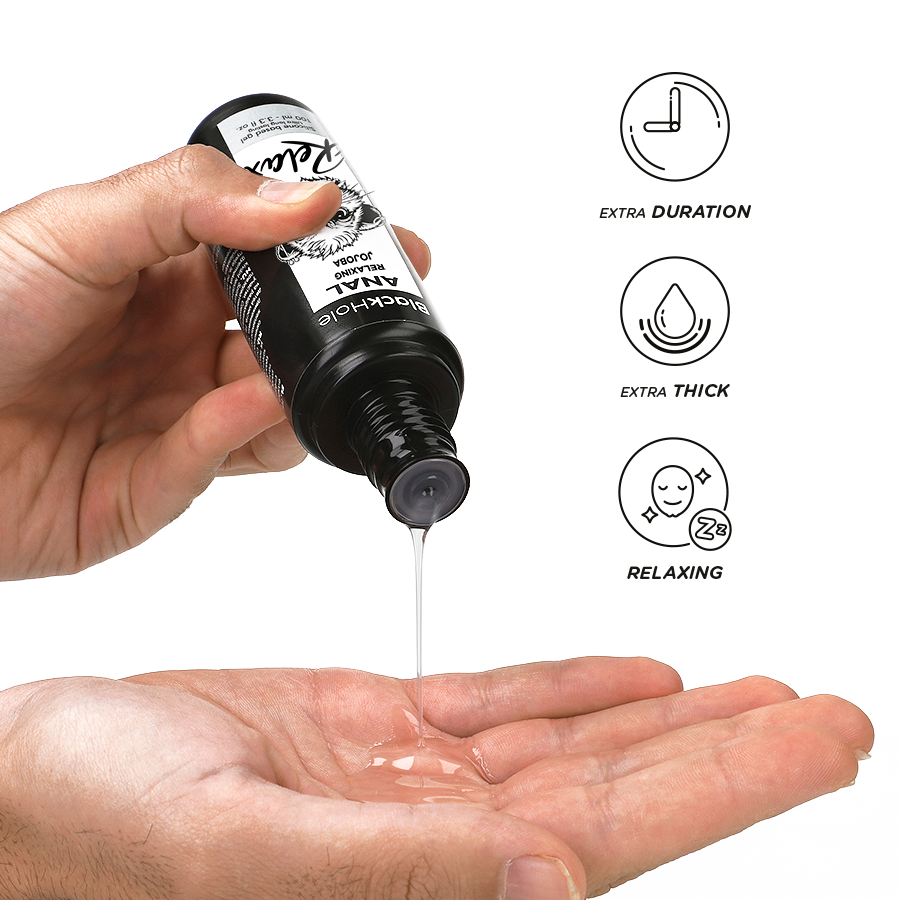 BLACK HOLE – Gel Anal Relaxant au Jojoba (Base Silicone) – 30 ml / 100 ml