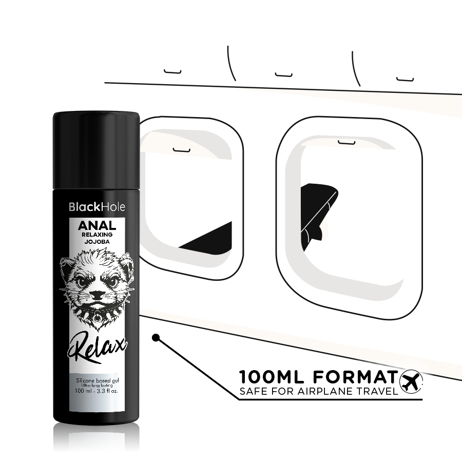 BLACK HOLE – Gel Anal Relaxant au Jojoba (Base Silicone) – 30 ml / 100 ml