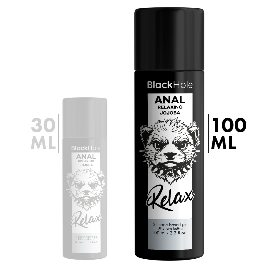 BLACK HOLE – Gel Anal Relaxant au Jojoba (Base Silicone) – 30 ml / 100 ml