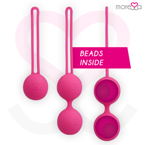 MORESSA – Ensemble OSIAN – Boules de Geisha Silicone – Turquoise, Rose ou Lilas