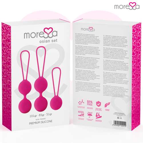 MORESSA – Ensemble OSIAN – Boules de Geisha Silicone – Turquoise, Rose ou Lilas