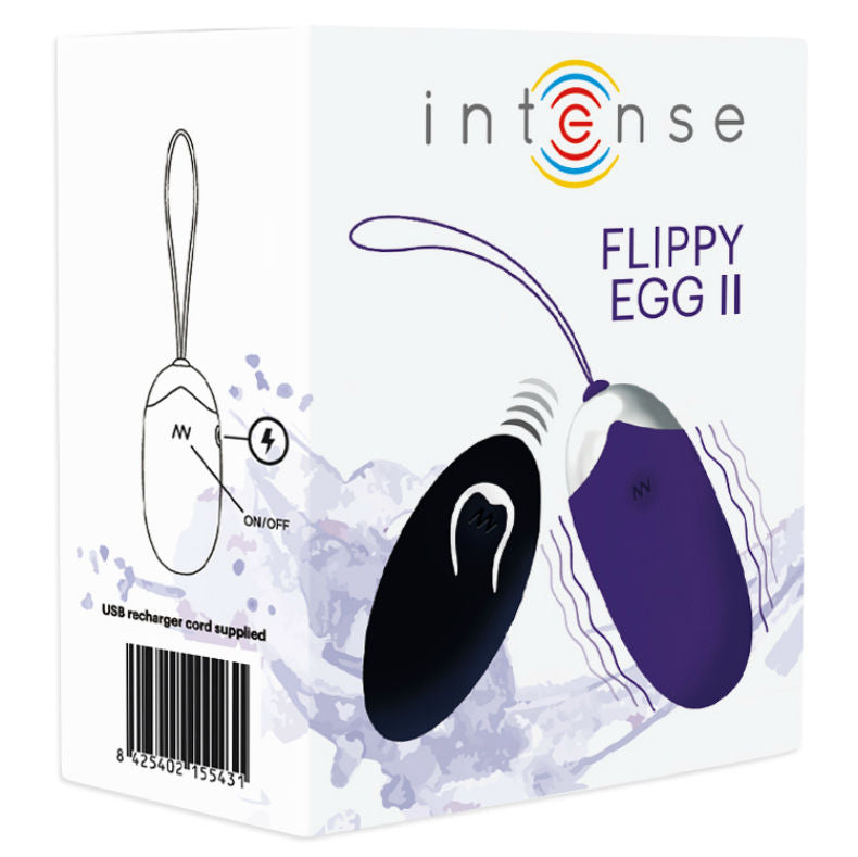 INTENSE – Flippy II – Œuf vibrant avec télécommande – Violet, Rose ou Noir