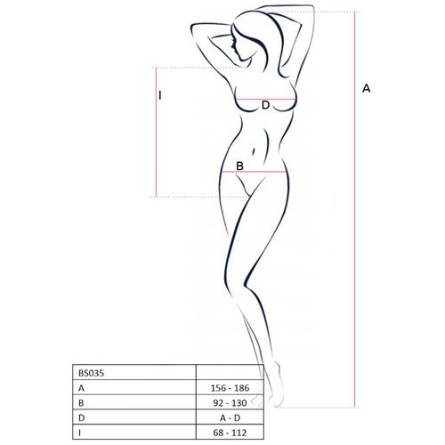PASSION – Body Résille Ouvert – Blanc – Taille Unique