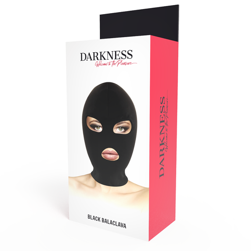DARKNESS – Masque de soumission spandex noir (yeux ou yeux+bouche)