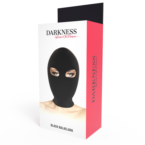 DARKNESS – Masque de soumission spandex noir (yeux ou yeux+bouche)