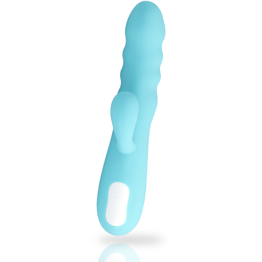 MIA – Eiffel – Vibromasseur Rotatif Point G & Clitoris – Turquoise Bleu