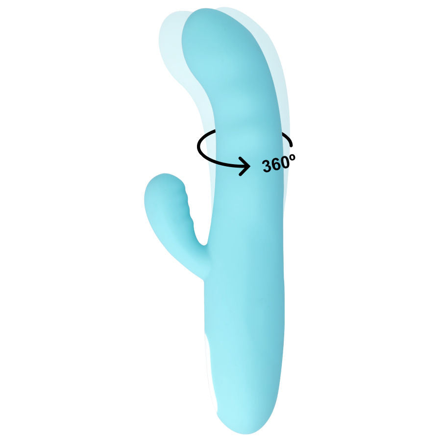 MIA – Eiffel – Vibromasseur Rotatif Point G & Clitoris – Turquoise Bleu