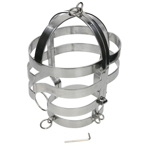 METAL HARD – Masque BDSM en acier avec collier