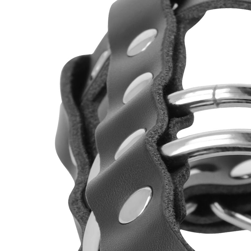 DARKNESS – Cage de chasteté en cuir végan avec serrure