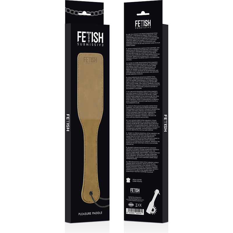 FETISH SUBMISSIVE – Pagaie en cuir végan Jaune ou Rouge