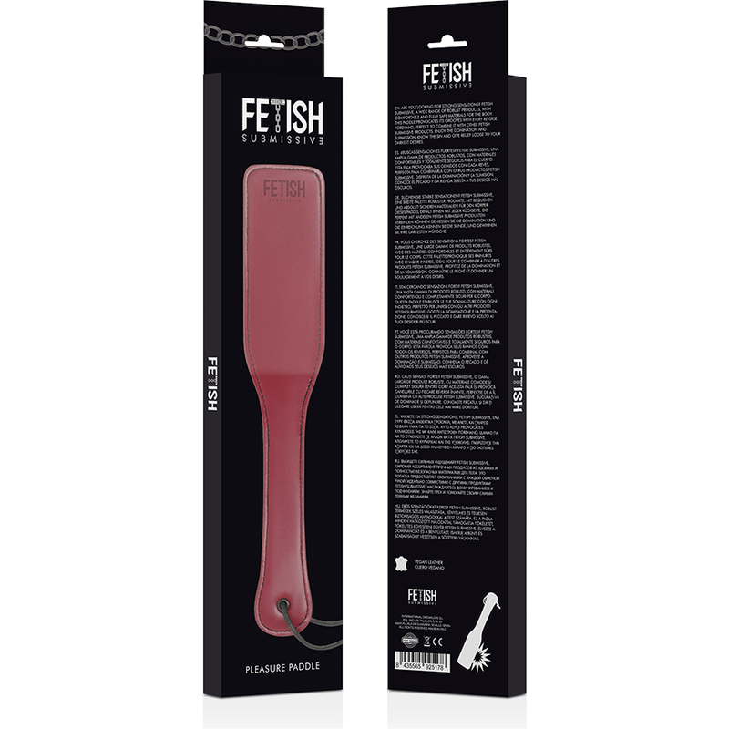 FETISH SUBMISSIVE – Pagaie en cuir végan Jaune ou Rouge